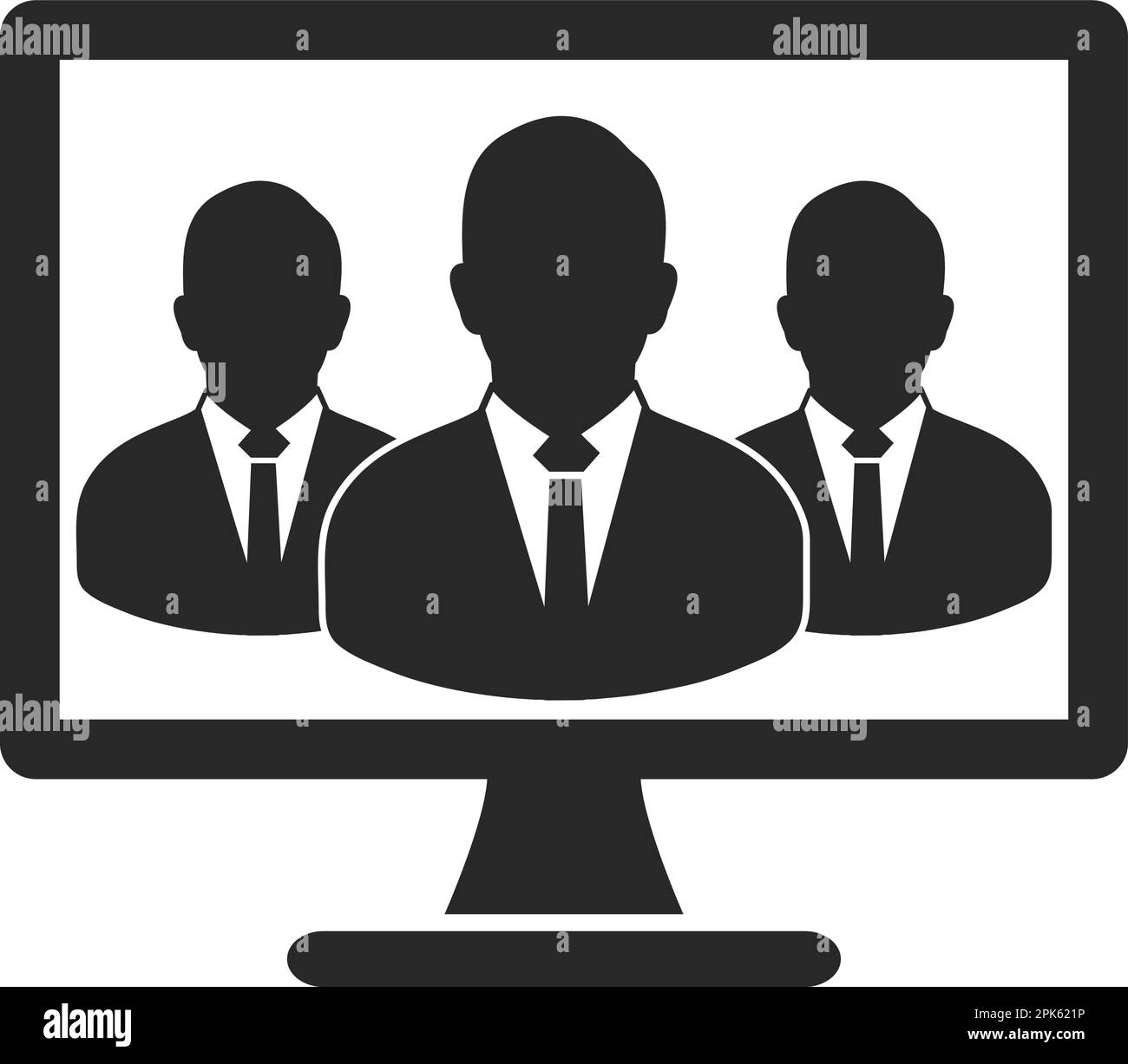 Icona del gruppo e-business. EPS vettoriale stile piatto. Illustrazione Vettoriale