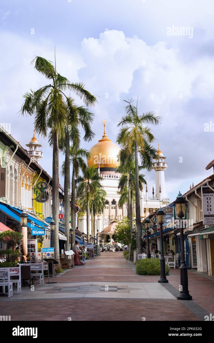 Kampong Glam, via araba, Singapore. Foto Stock