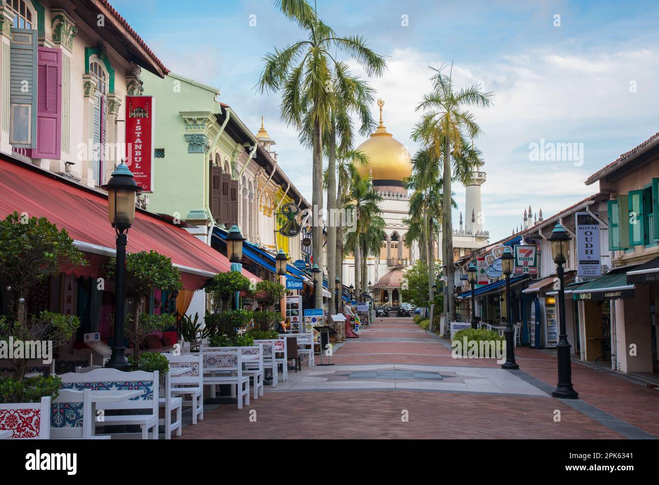 Kampong Glam, via araba, Singapore. Foto Stock