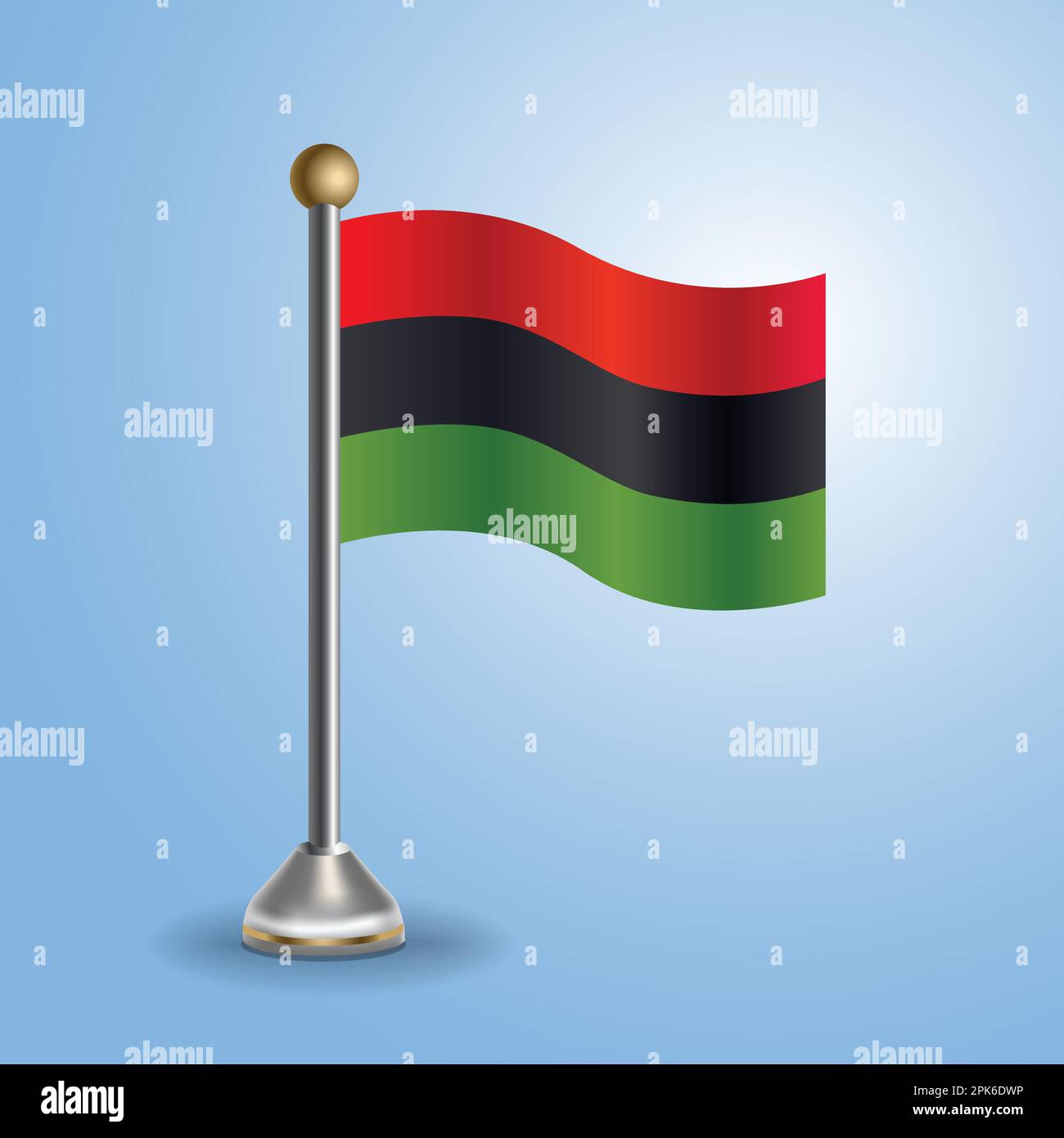 Bandiera della tavola dello Stato dell'Afro-American. Simbolo nazionale, illustrazione vettoriale Illustrazione Vettoriale