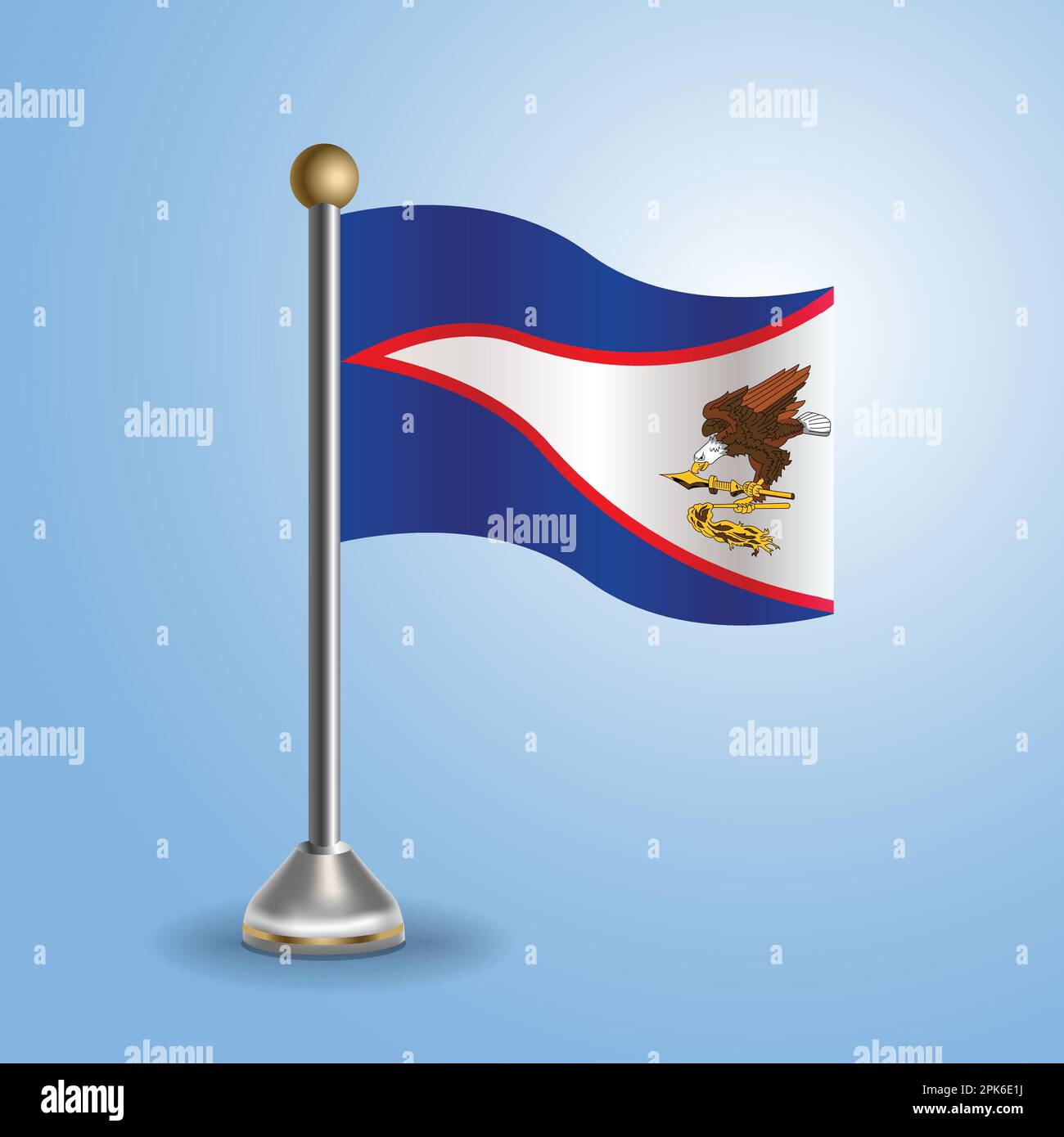 Bandiera della tavola di Stato delle Samoa Americane. Simbolo nazionale, illustrazione vettoriale Illustrazione Vettoriale