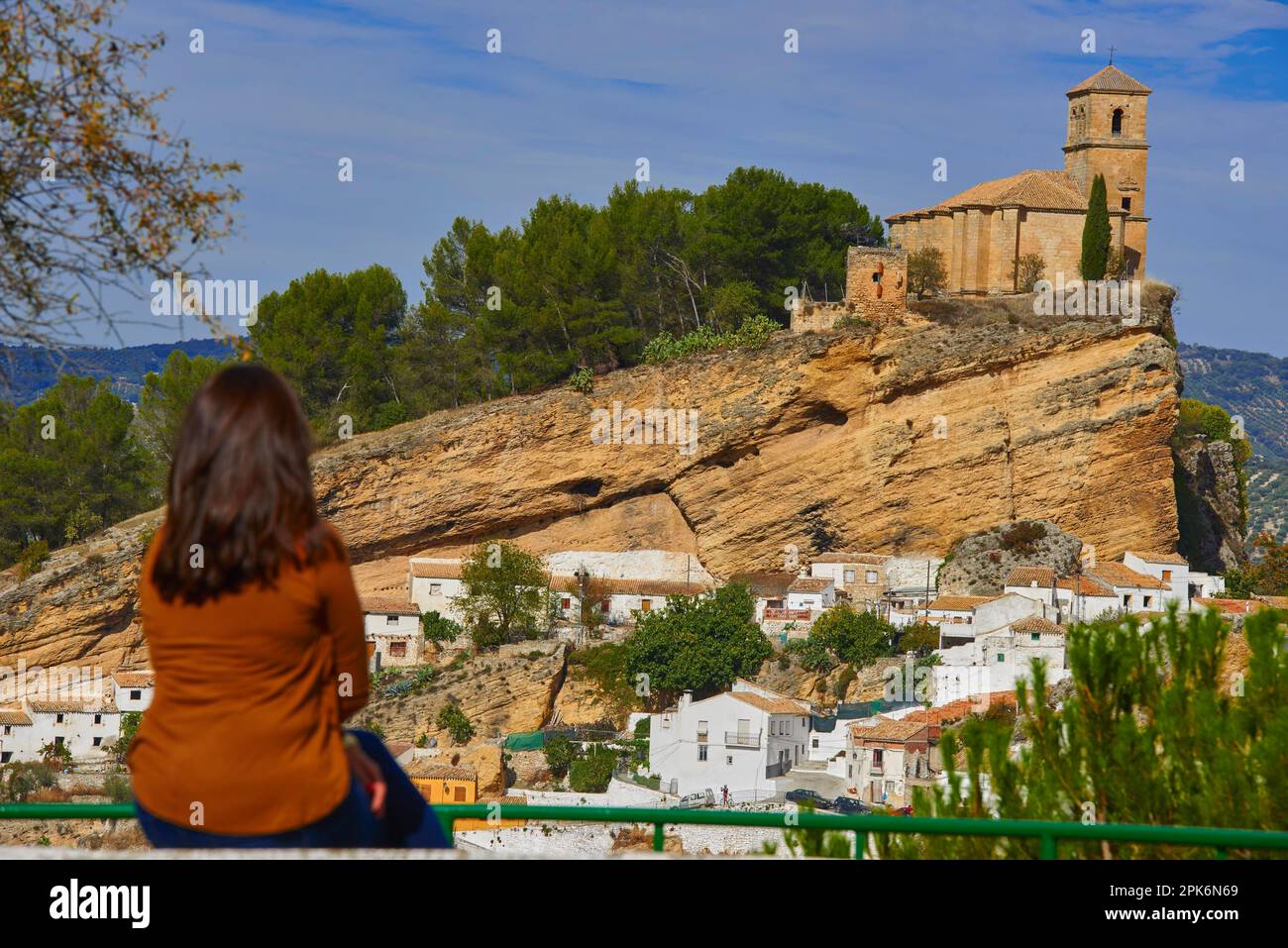Montefrio, Castello moresco, Washington Irving Route, Provincia di Granada, Andalusia, Spagna Foto Stock