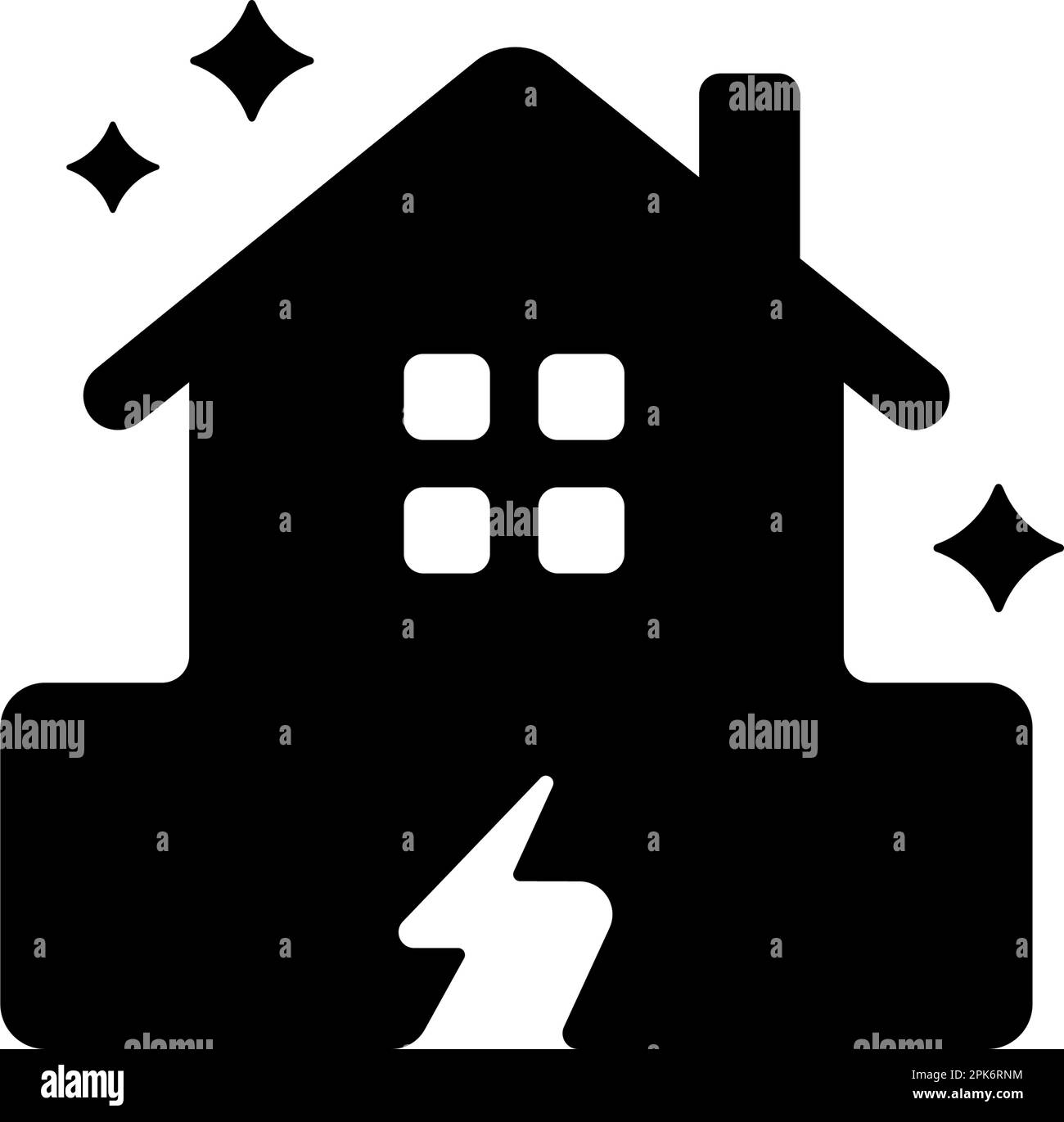 Immagine dell'icona del vettore della casa resistente al terremoto Illustrazione Vettoriale