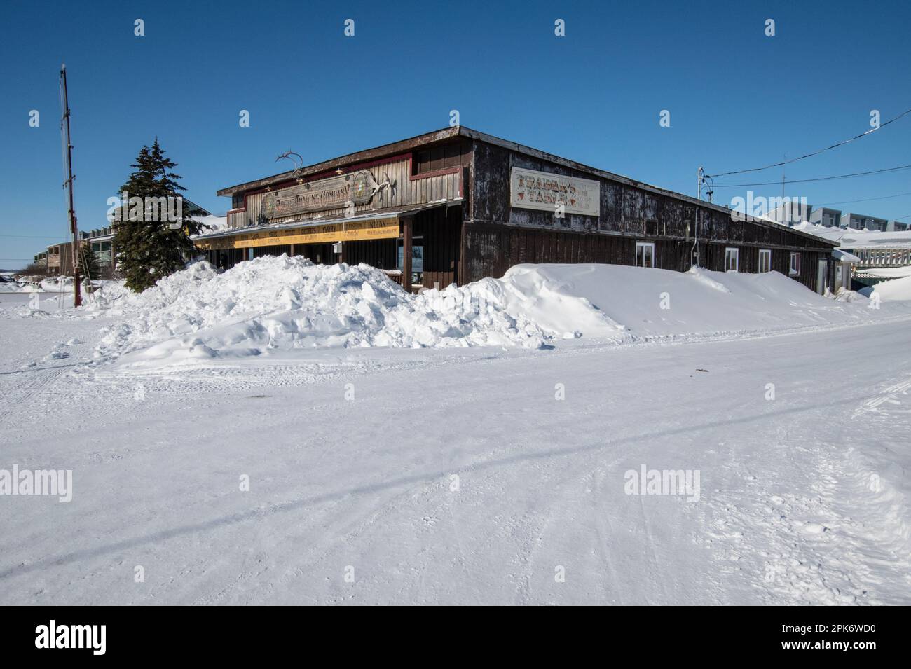 Negozio Arctic Trading Company nel centro di Churchill, Manitoba, Canada Foto Stock