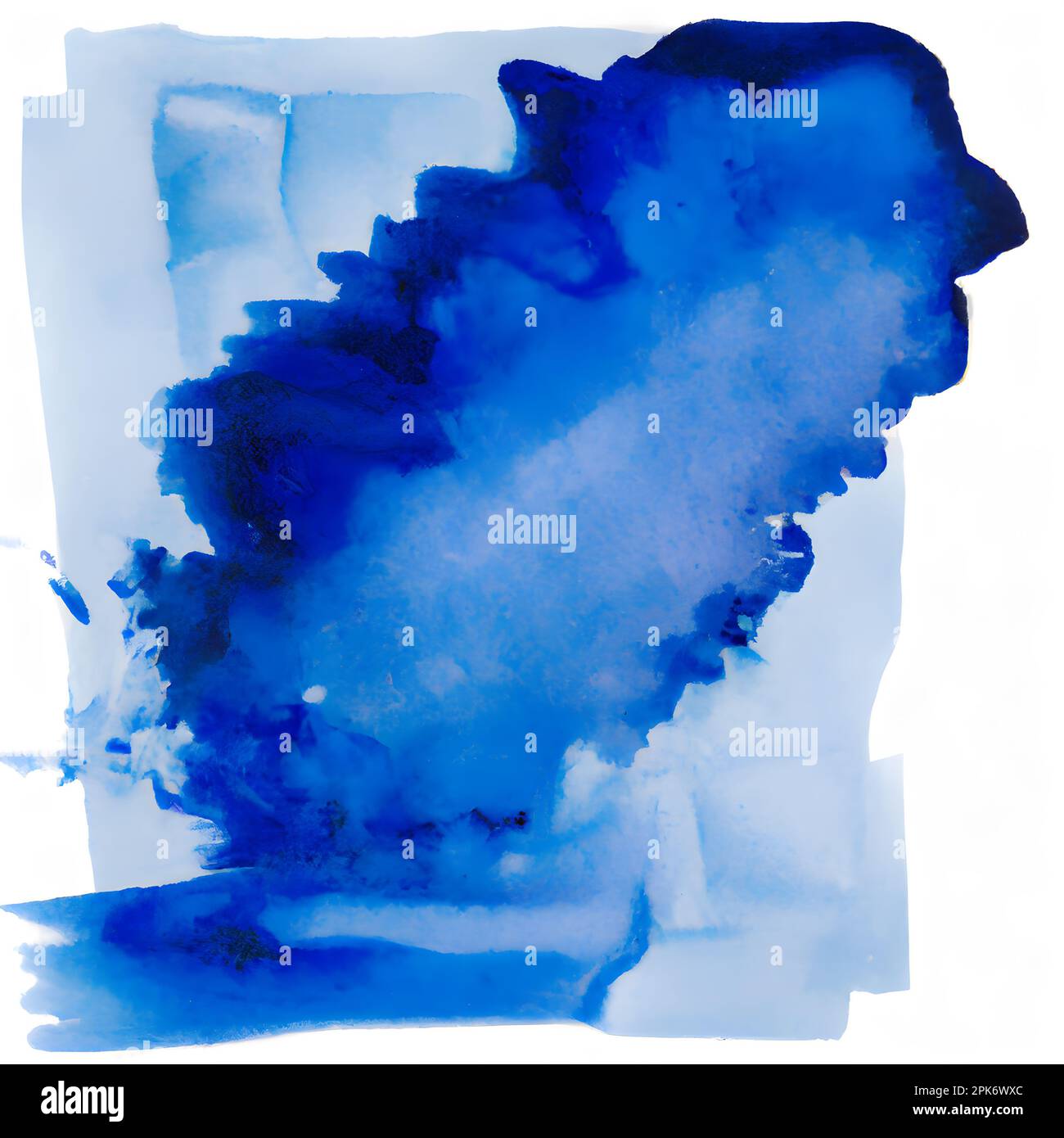 Pittura di tela di colore di acqua blu Foto Stock