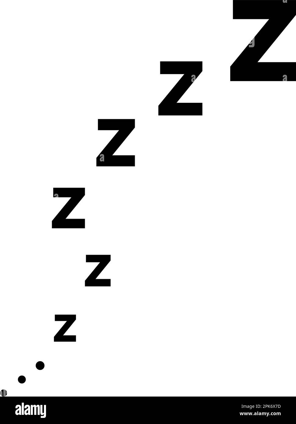ZZZ SLEEP snore testo vettore icona per fumetti Illustrazione Vettoriale
