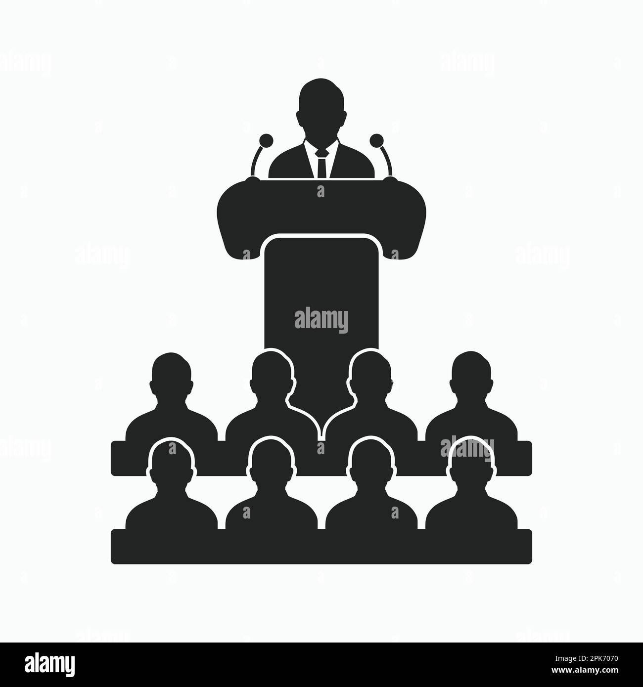 Icona altoparlante. EPS vettoriale stile piatto. Illustrazione Vettoriale