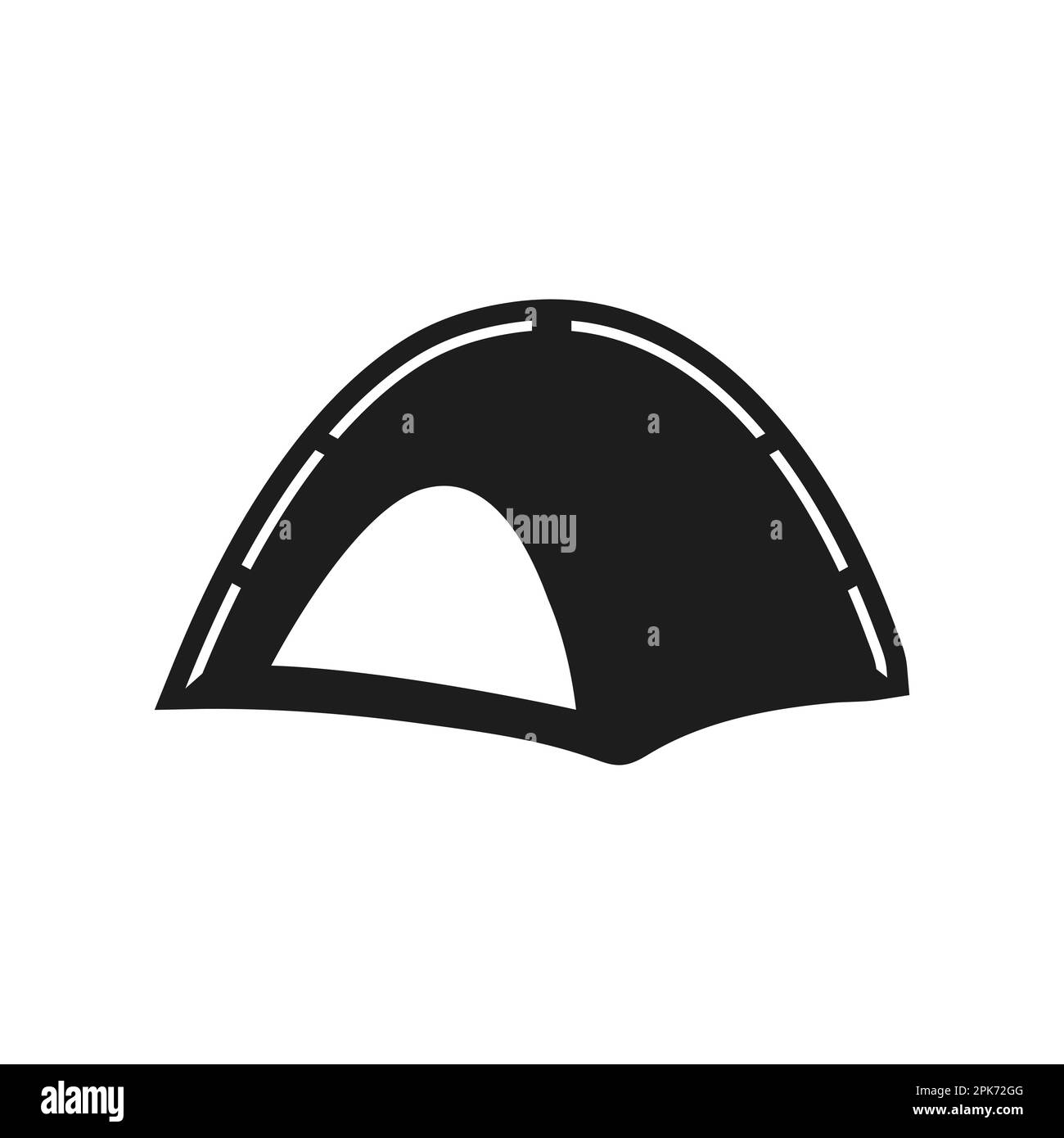 Camping Tent icona. Illustrazione del simbolo EPS vettoriale modificabile. Illustrazione Vettoriale