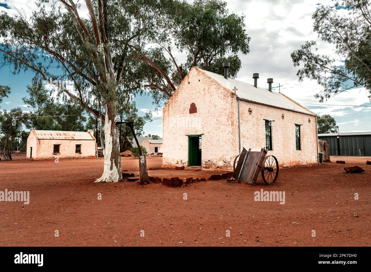 Distretto storico di Hermannsburg nell'Australia Centrale. Foto Stock