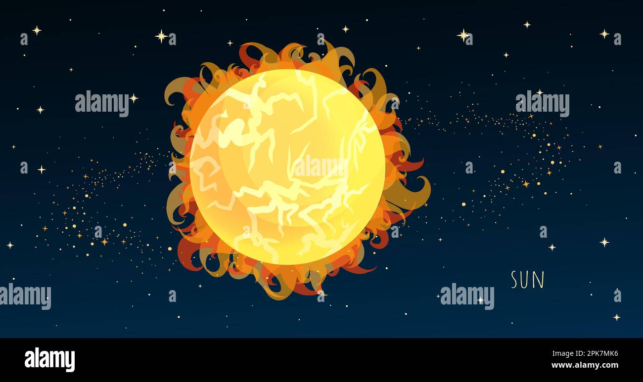 Stella del sole. Raccolta di pianeti di sistema solare Illustrazione Vettoriale