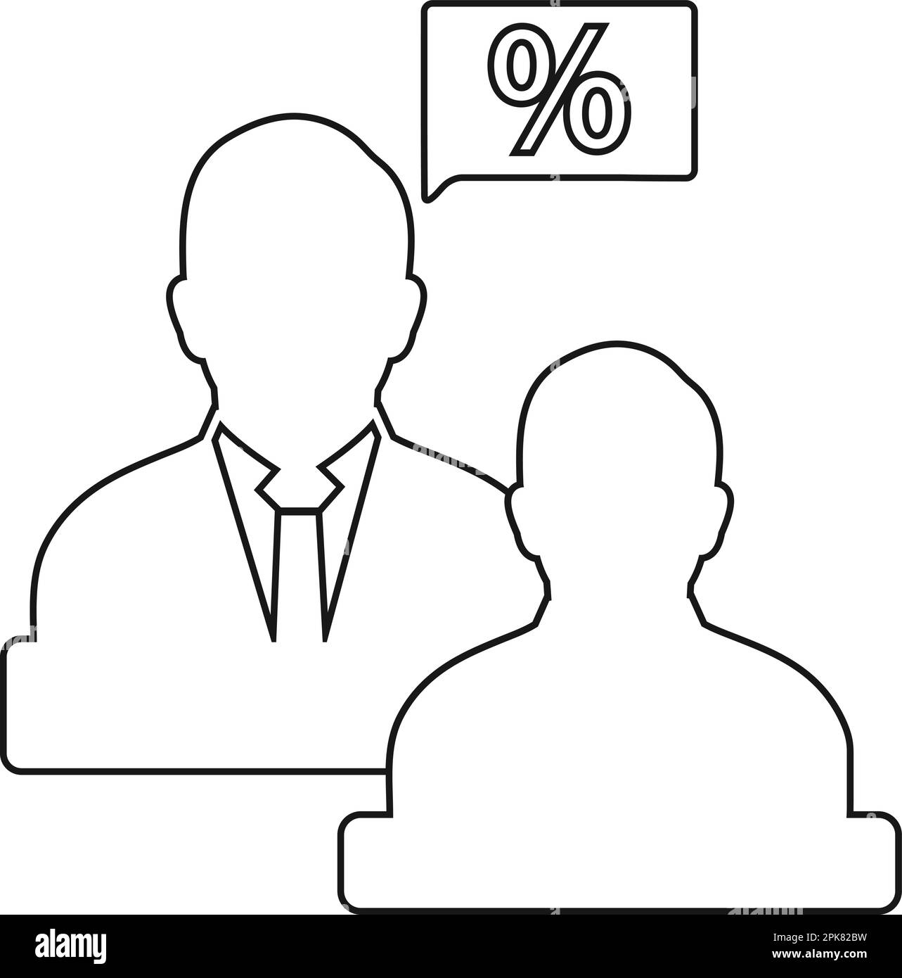 Icona del consulente fiscale. EPS vettore stile linea. Illustrazione Vettoriale Icona del consulente fiscale. EPS vettore stile linea. Illustrazione Vettoriale