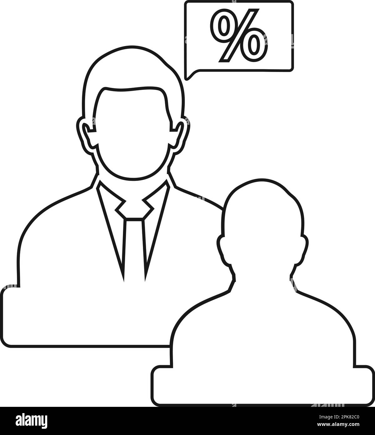 Icona del consulente fiscale. EPS vettore stile linea. Illustrazione Vettoriale Icona del consulente fiscale. EPS vettore stile linea. Illustrazione Vettoriale