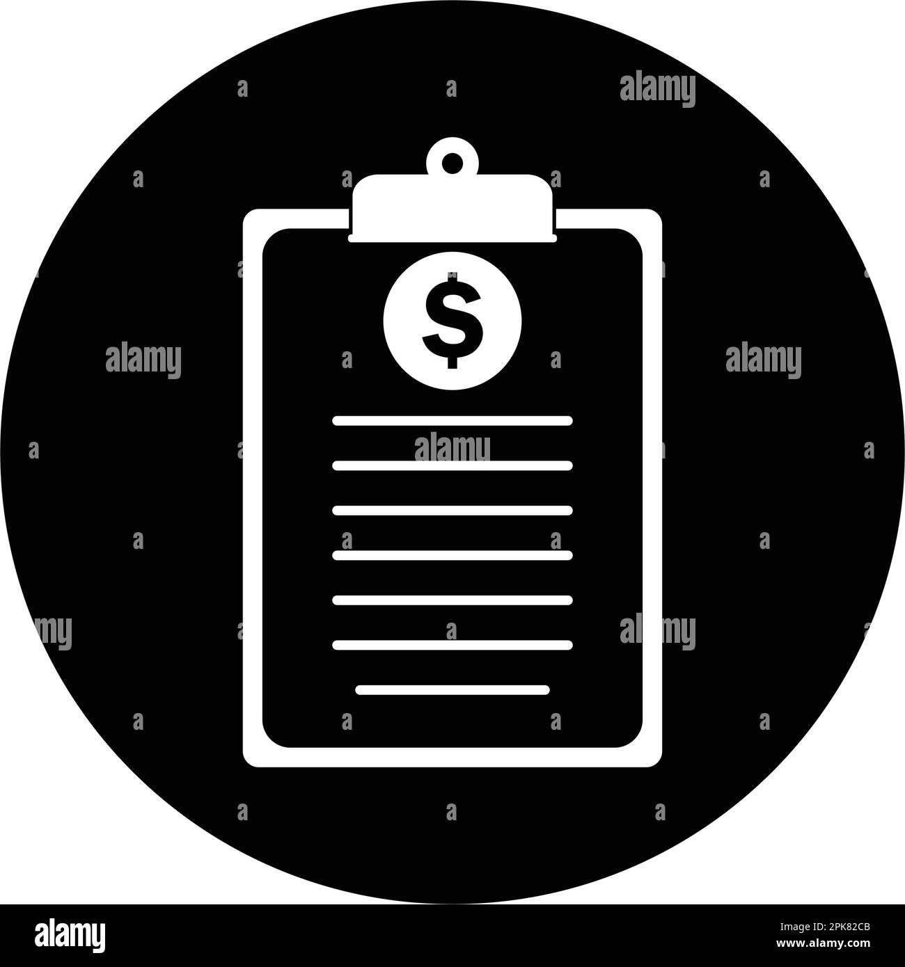 Icona del pulsante fattura commerciale e finanziaria. Illustrazione del simbolo EPS vettoriale modificabile. Illustrazione Vettoriale
