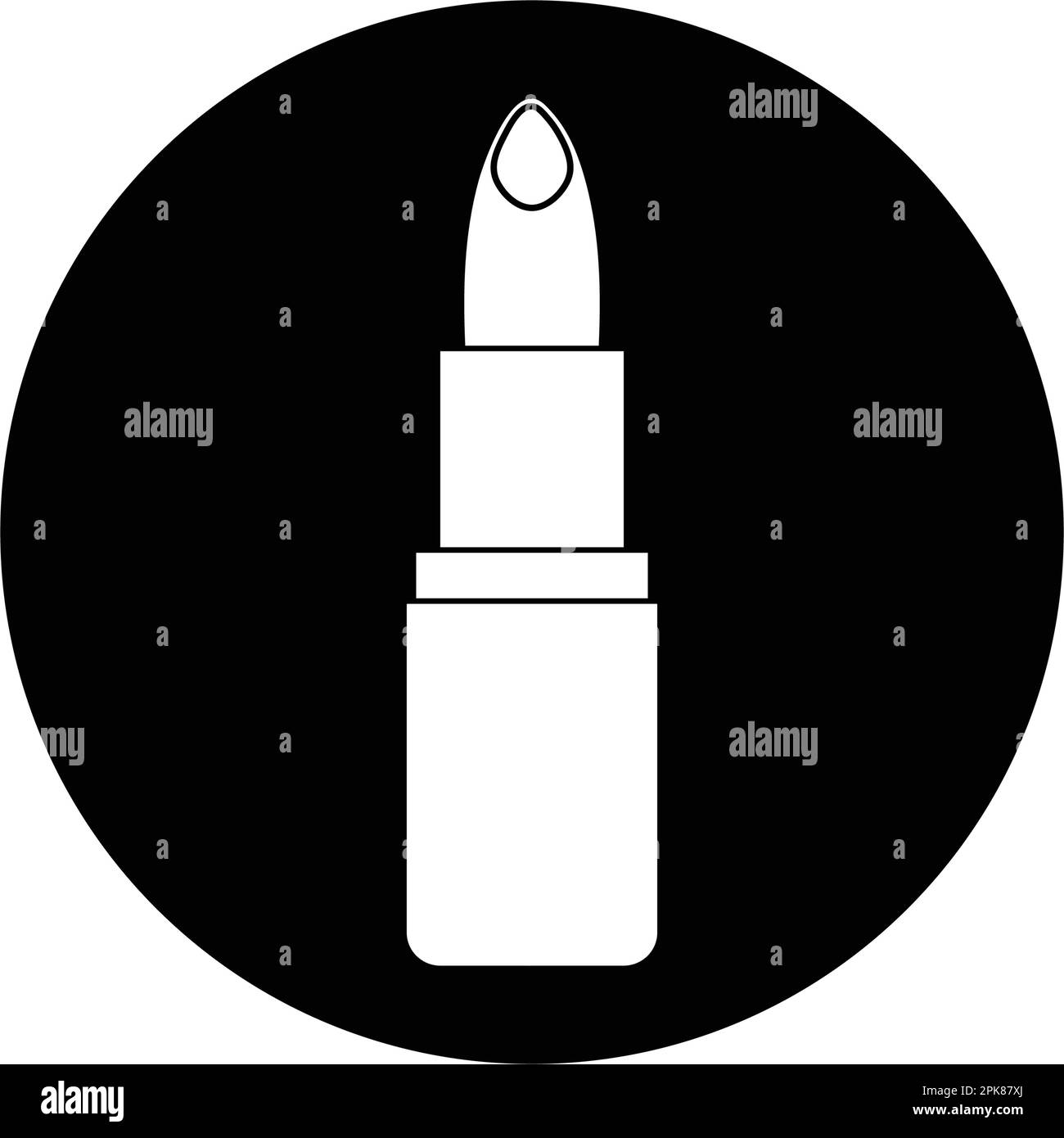 Icona del pulsante cosmetici per rossetti. Illustrazione del simbolo EPS vettoriale modificabile. Illustrazione Vettoriale