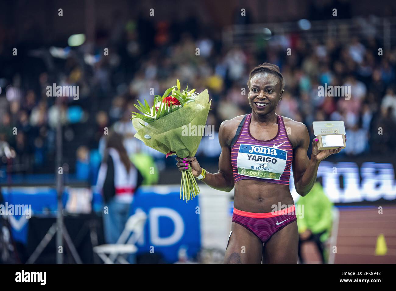 Noélie Yarigo partecipa al World Indoor Tour 2023. Foto Stock