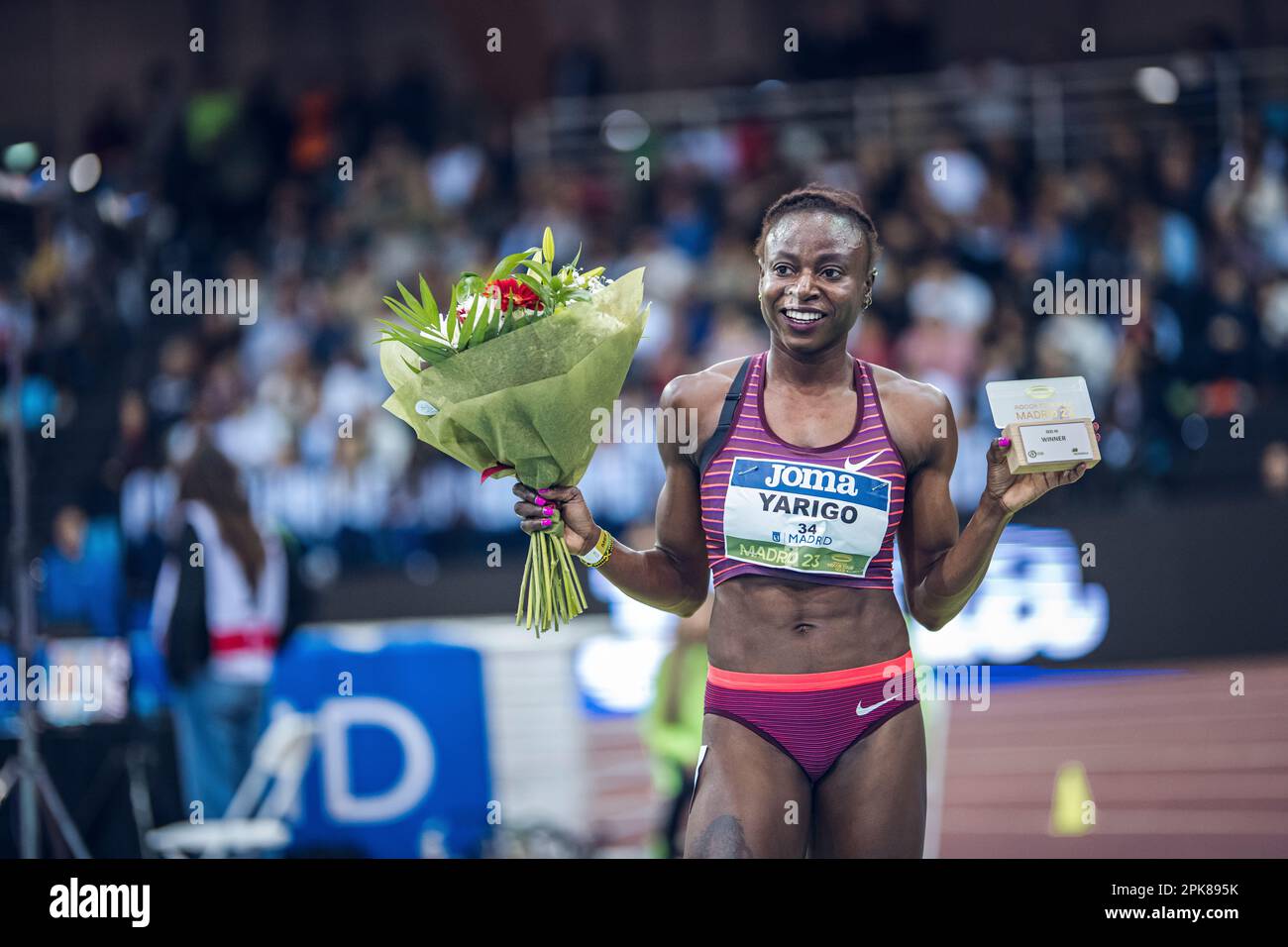 Noélie Yarigo partecipa al World Indoor Tour 2023. Foto Stock