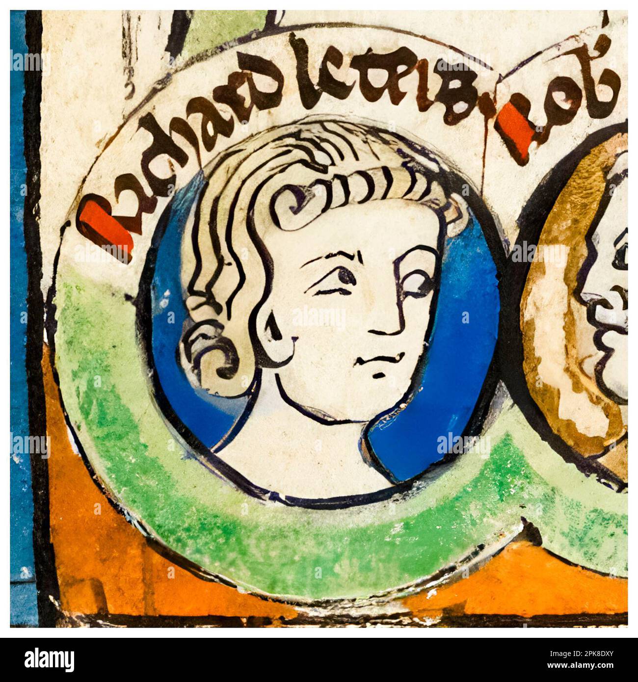 Richard III di Normandia (997/1001-1027), Duca di Normandia (1026-1027), dipinto manoscritto ritratto, prima del 1399 Foto Stock