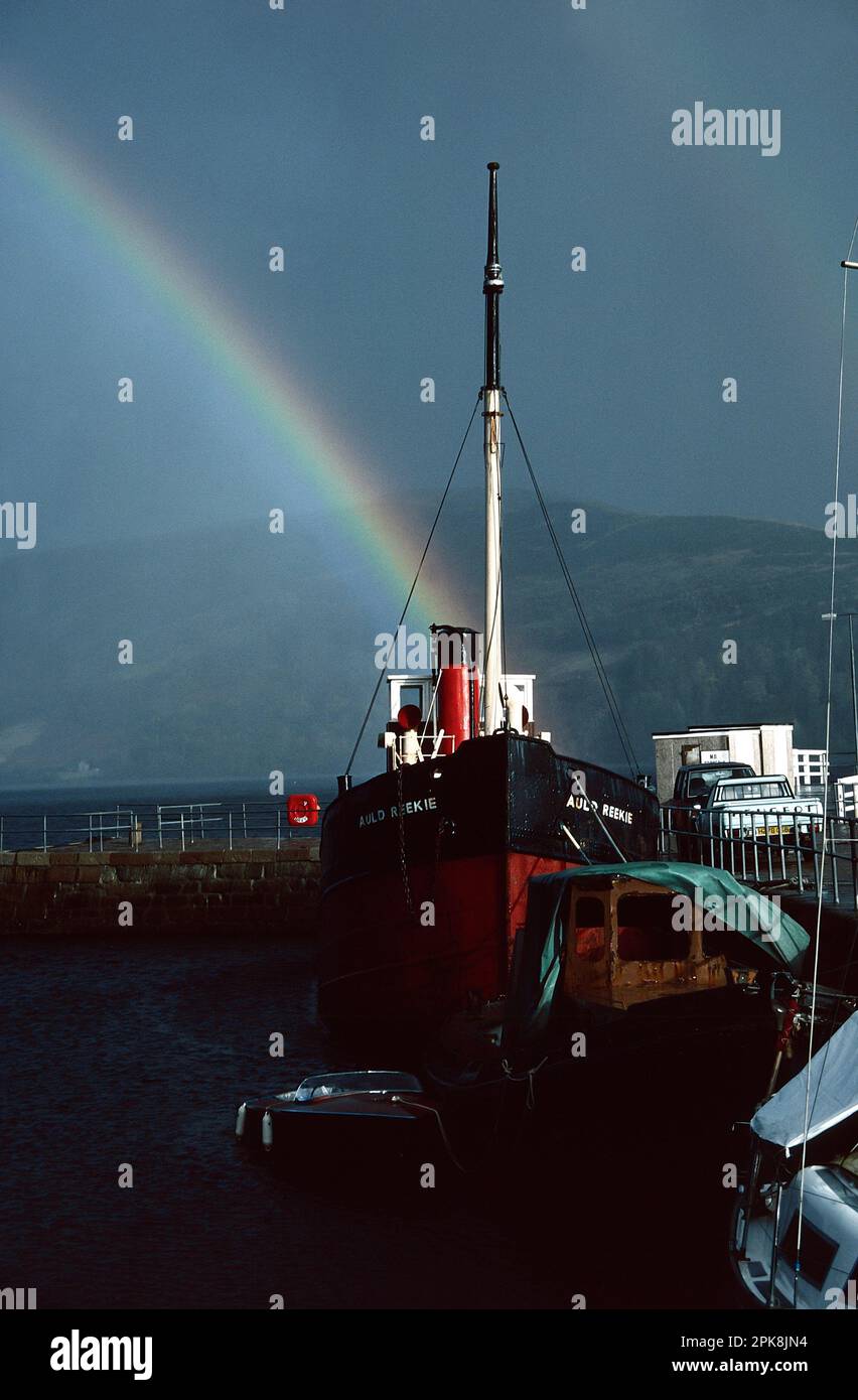 Il puffer Auld Reekie al molo di Inveraray, Argyll e Bute, Scozia Foto Stock