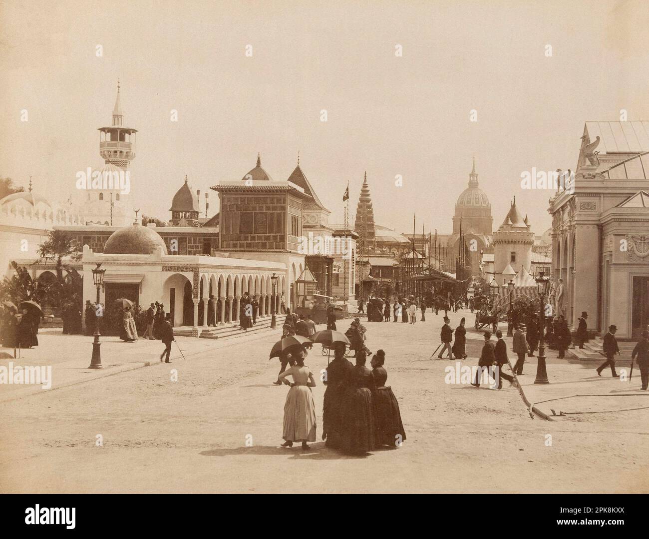 Esposizione universale del 1889 - Esplanade des Invalides Foto Stock