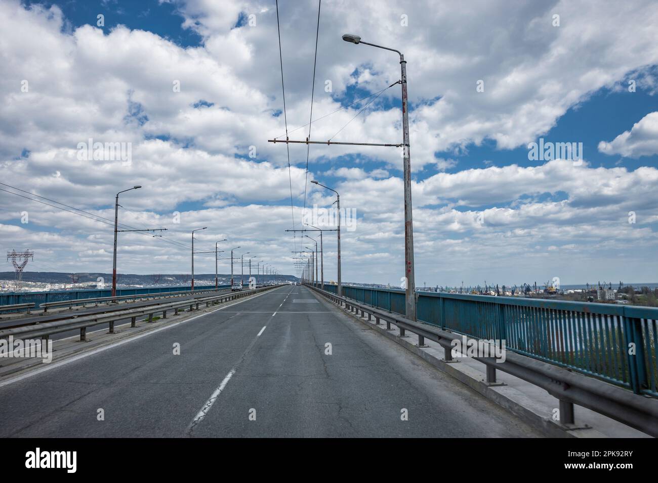 Ponte autostradale per l'oblast capitale Varna in Bulgaria Foto Stock