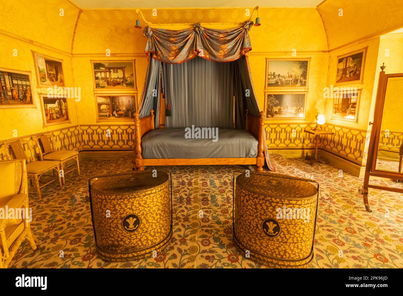 Inghilterra, East Sussex, Brighton, Royal Pavilion, Guest Bedroom Foto Stock