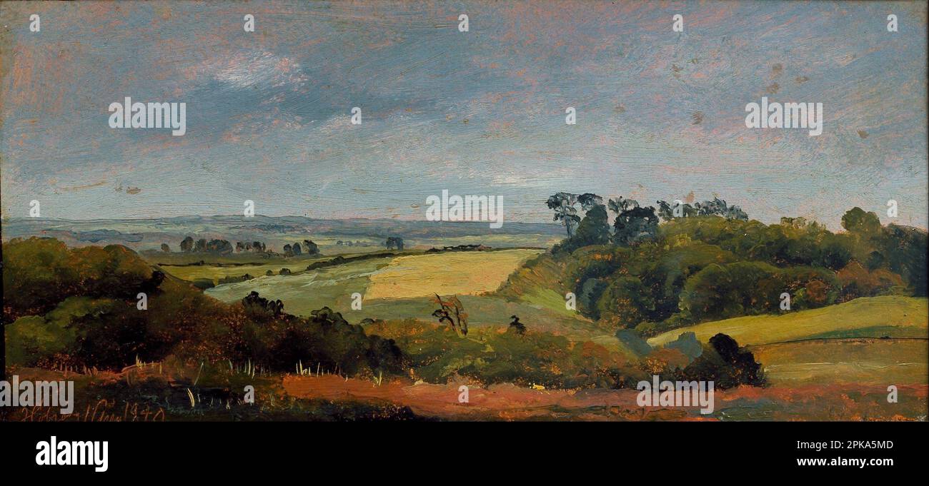 Vicino a Høbjerg. Frederiksværk. Studio 1840 di Johan Thomas Lundbye Foto Stock