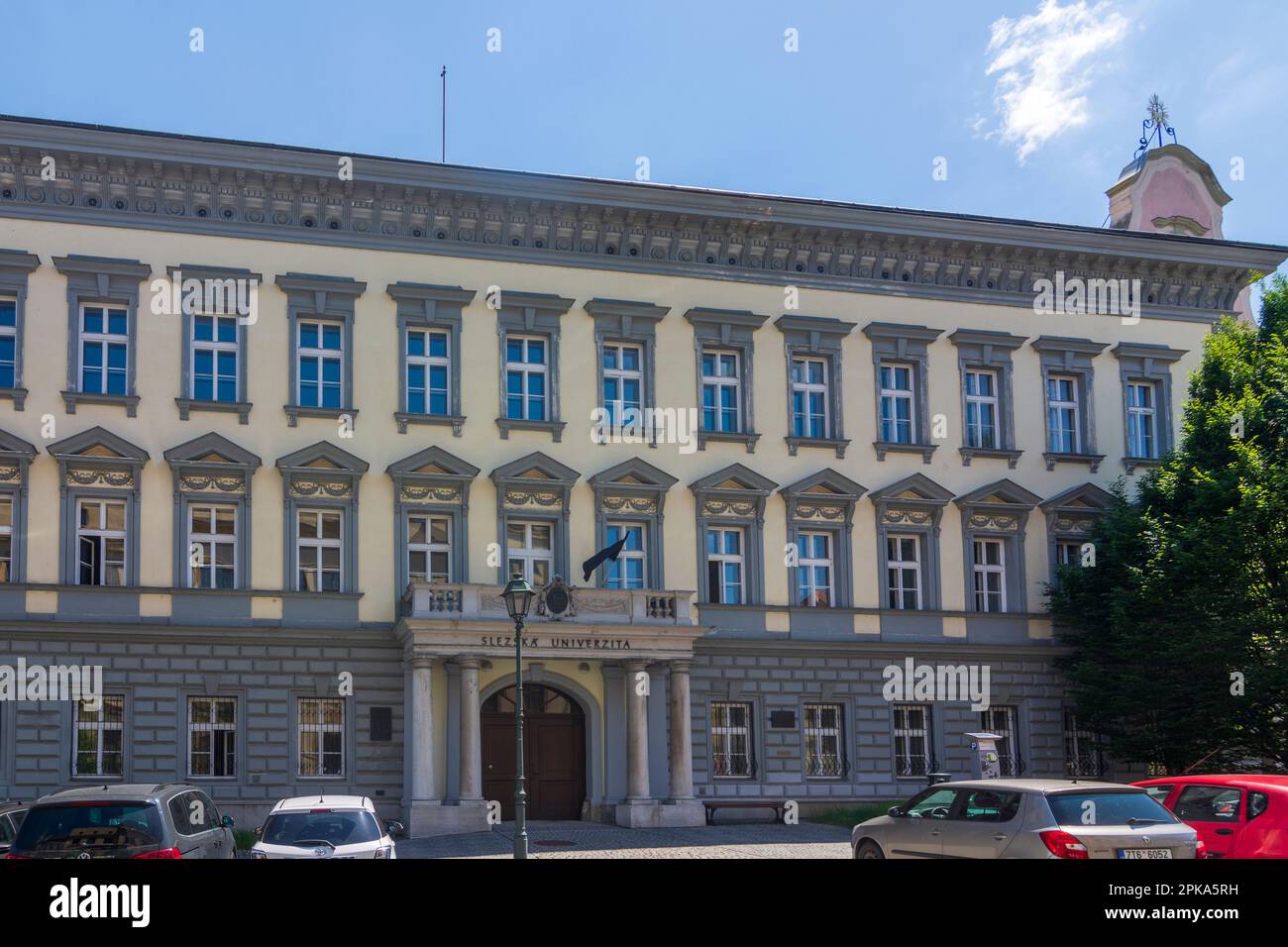 Opava (Troppau), Università della Slesia (slezs univerzita v opave) a Moravskoslezsky, Regione Moravo-Slesia (Regione Mährisch-schlesische), Repubblica Ceca Foto Stock