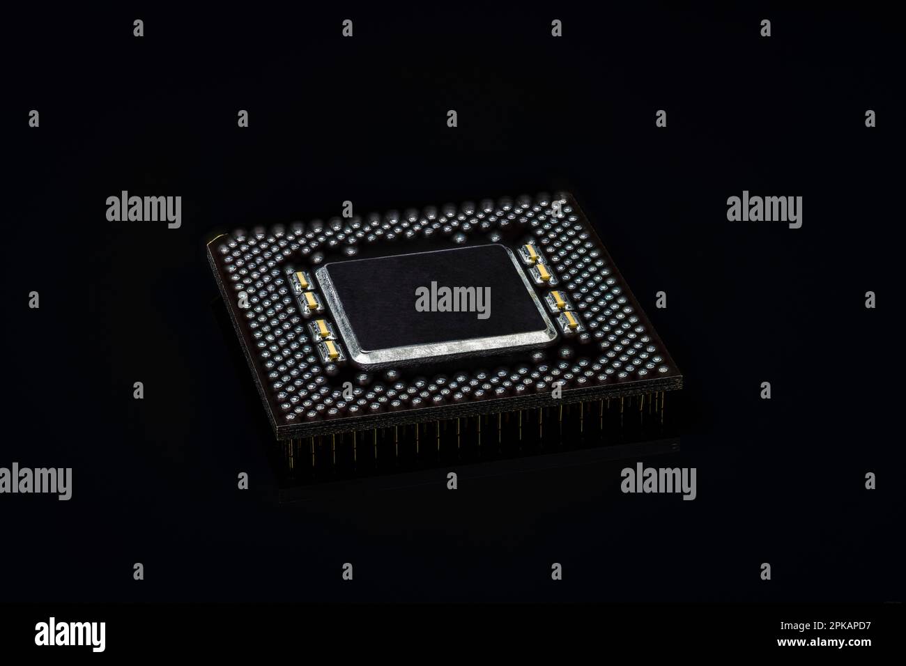 Computer, parte del computer, processore, ventola, impilamento di messa a fuoco, Macro, grande profondità di campo, PC, componente, elettronica, elettronica per computer, CPU, semiconduttore, tecnologia informatica, unità di elaborazione centrale, raffreddamento del processore, processore principale, unità di elaborazione centrale, microelettronica, Foto Stock