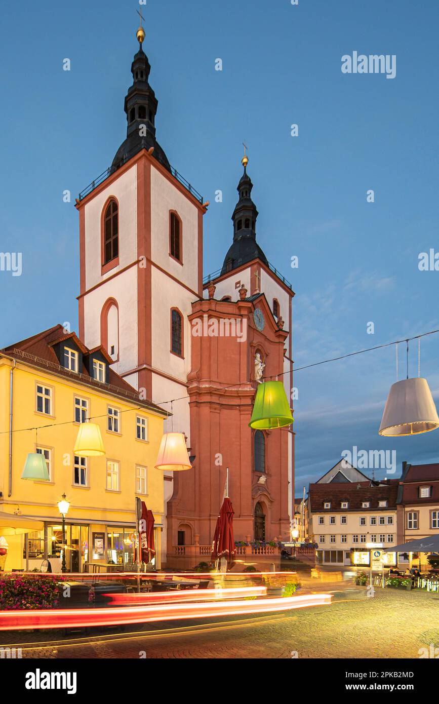 Città chiesa parrocchiale di San Blasius, Fulda, Assia, Germania Foto Stock