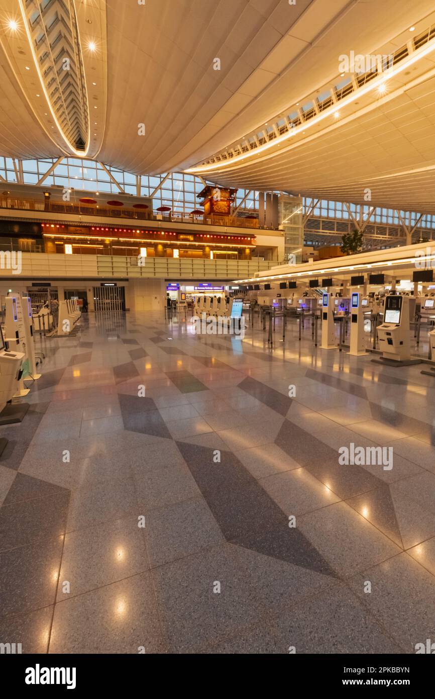 Giappone, Honshu, Tokyo, Aeroporto Internazionale di Haneda, Vista interna Foto Stock
