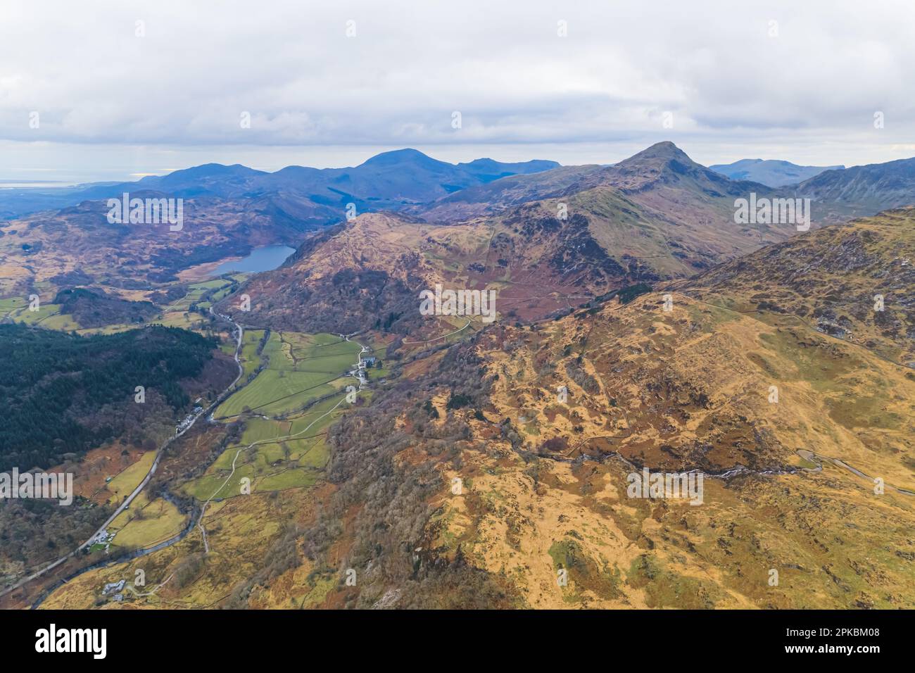 Snowdonia National Park copre parti delle contee di Gwynedd e Conwy, Galles. Foto di alta qualità Foto Stock
