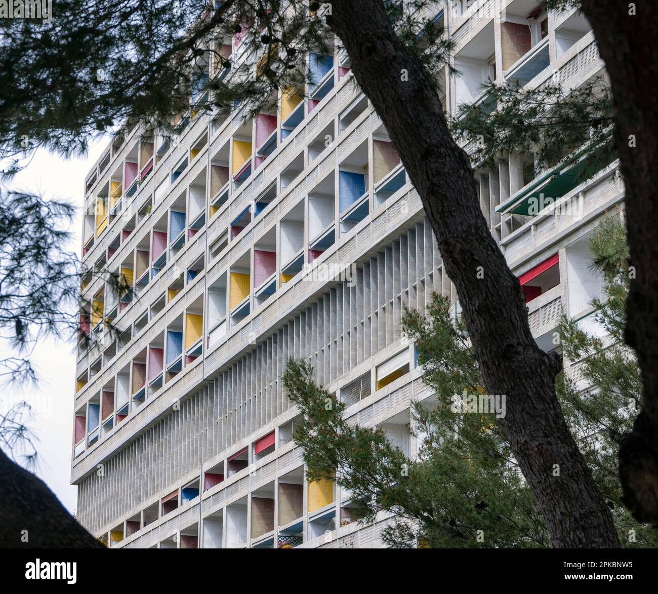 L'Unité d'habitation, la Cité Radieuse, Marsiglia, Francia Foto Stock