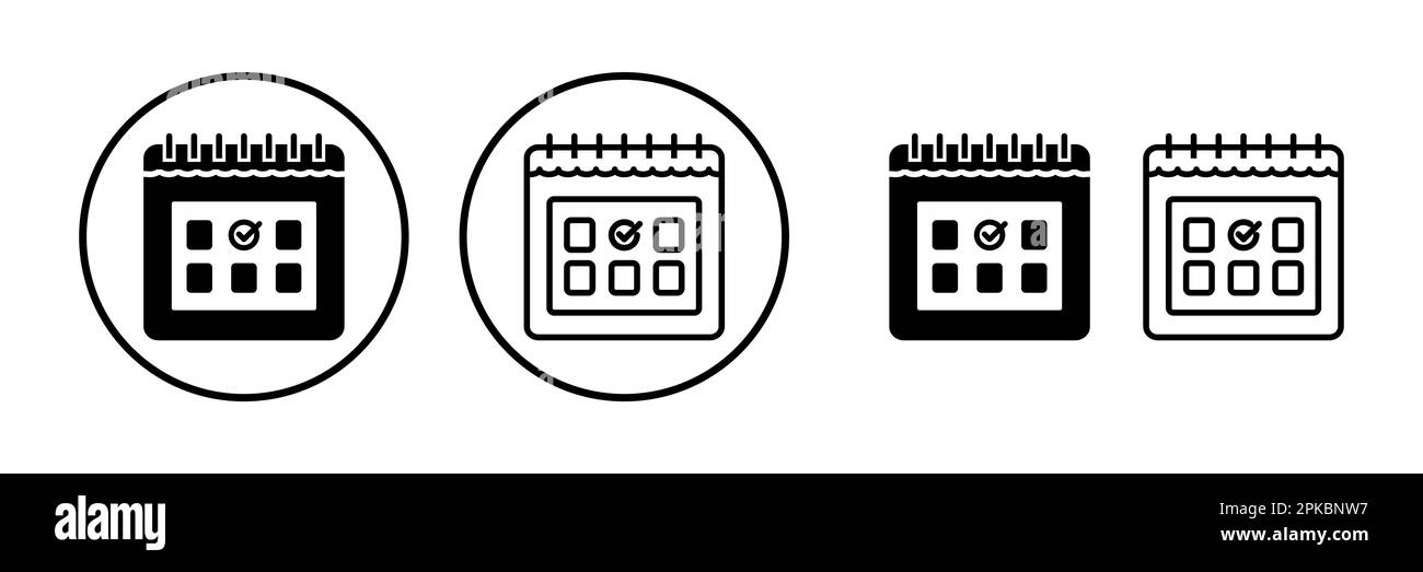 vettore icona calendario. Simbolo del calendario Illustrazione Vettoriale