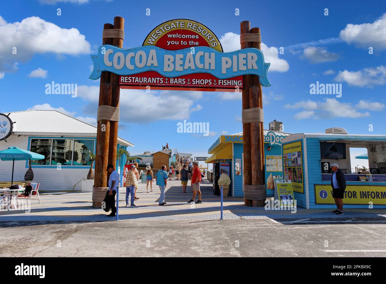 Cape Canaveral, Florida - 29 gennaio 2023: Cape Canaveral è la sede di Port Canaveral, uno dei porti da crociera più trafficati del mondo, ed è parte di un Foto Stock