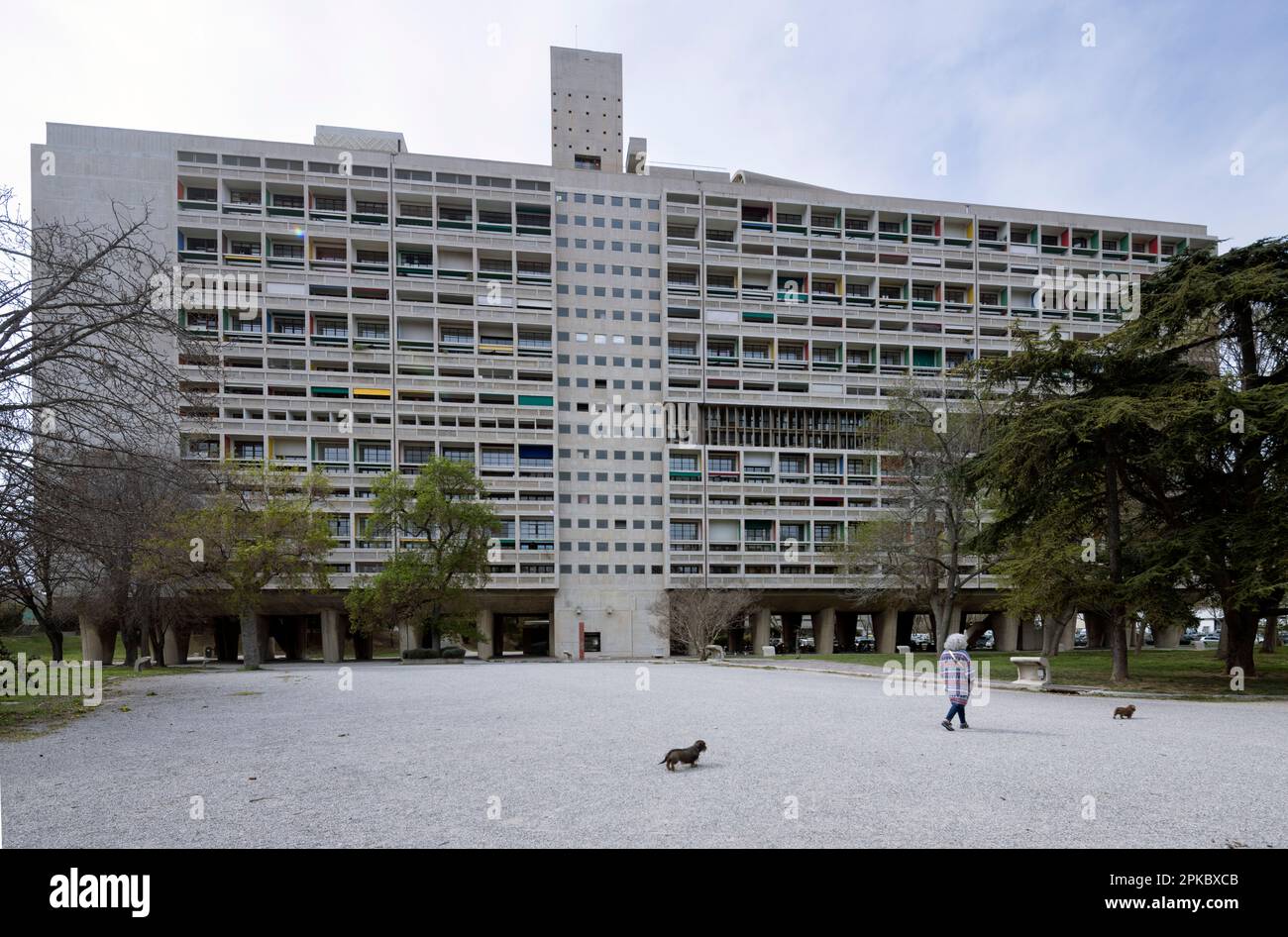 L'Unité d'habitation, la Cité Radieuse, Marsiglia, Francia Foto Stock