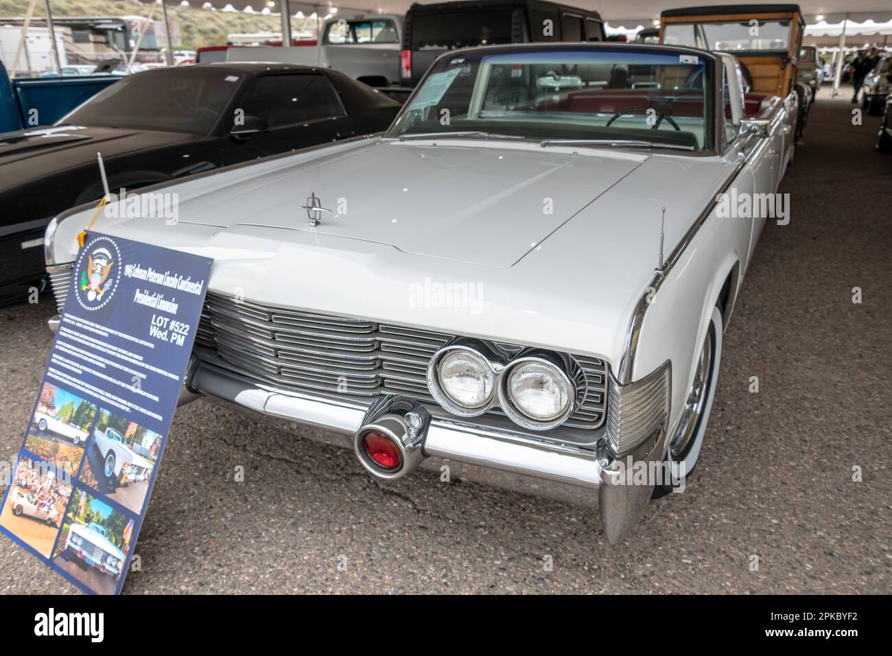 1965 Lehman Peterson Lincoln Continental Topless Presidential Limousine Foto Stock