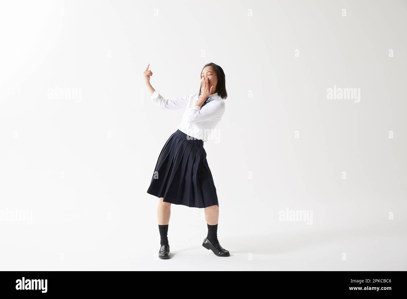 Ragazze di scuola superiore che ballano Foto Stock