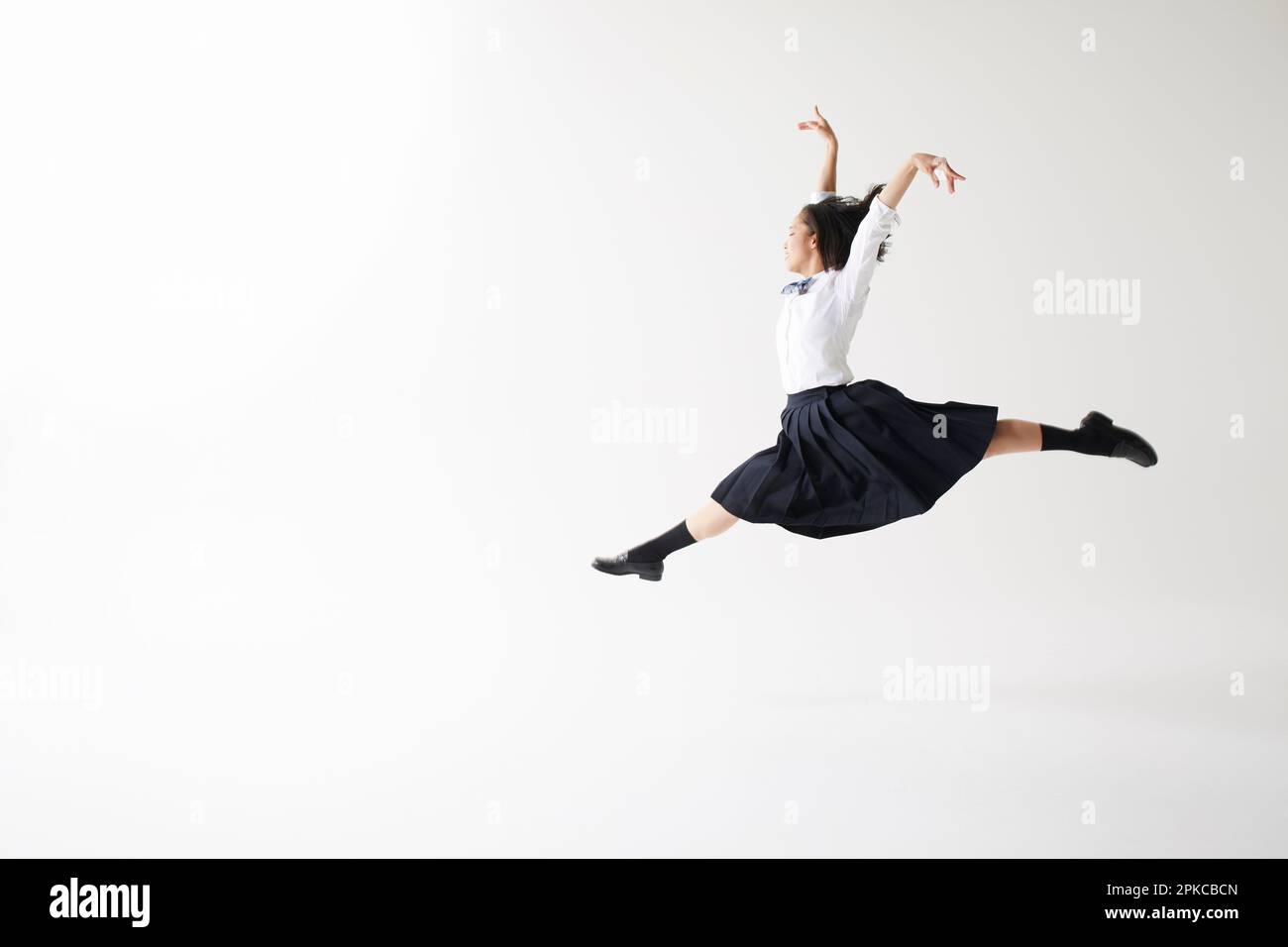 High School Girls Dancing Foto Stock