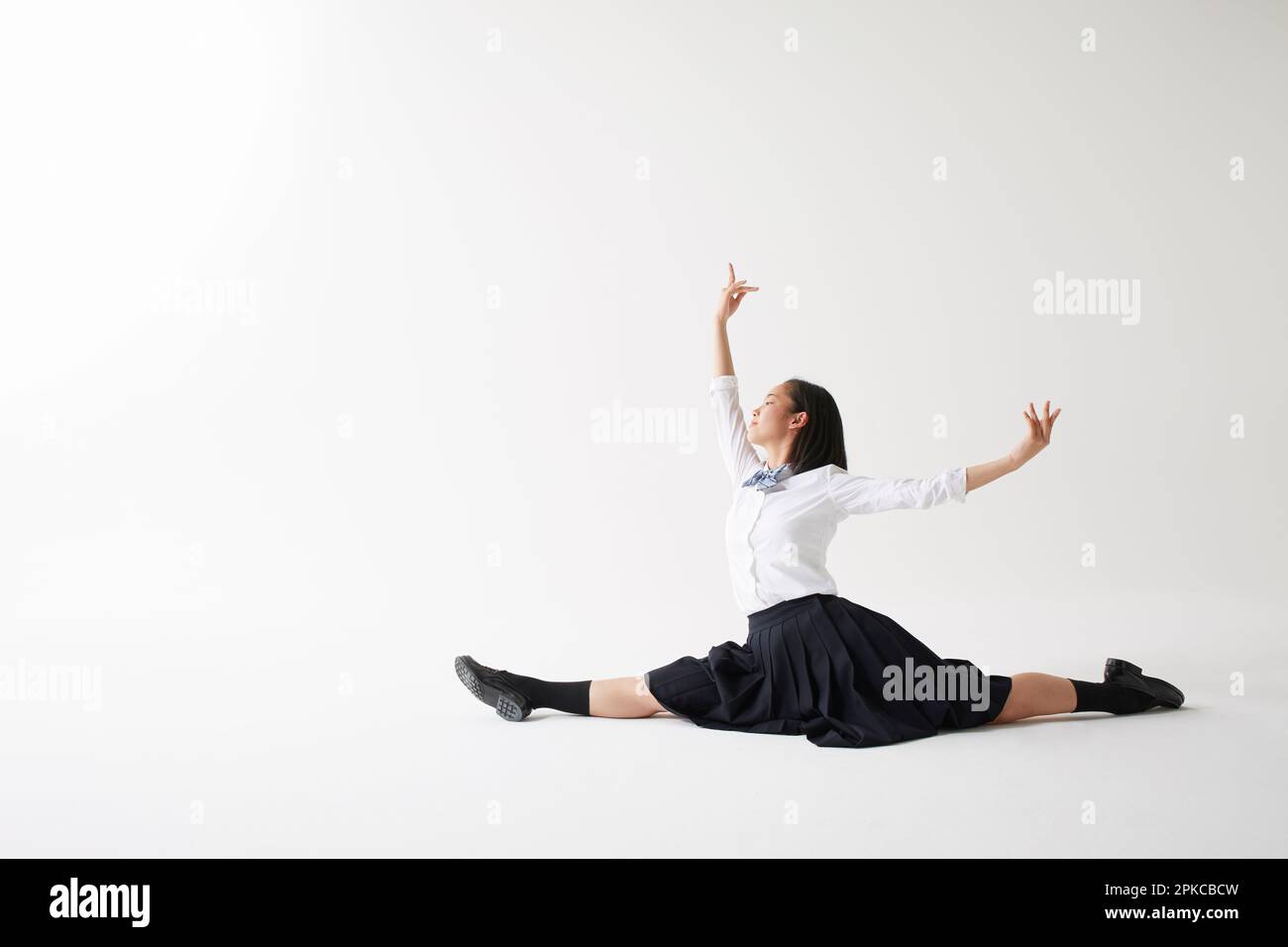 Ragazze di scuola superiore che ballano Foto Stock