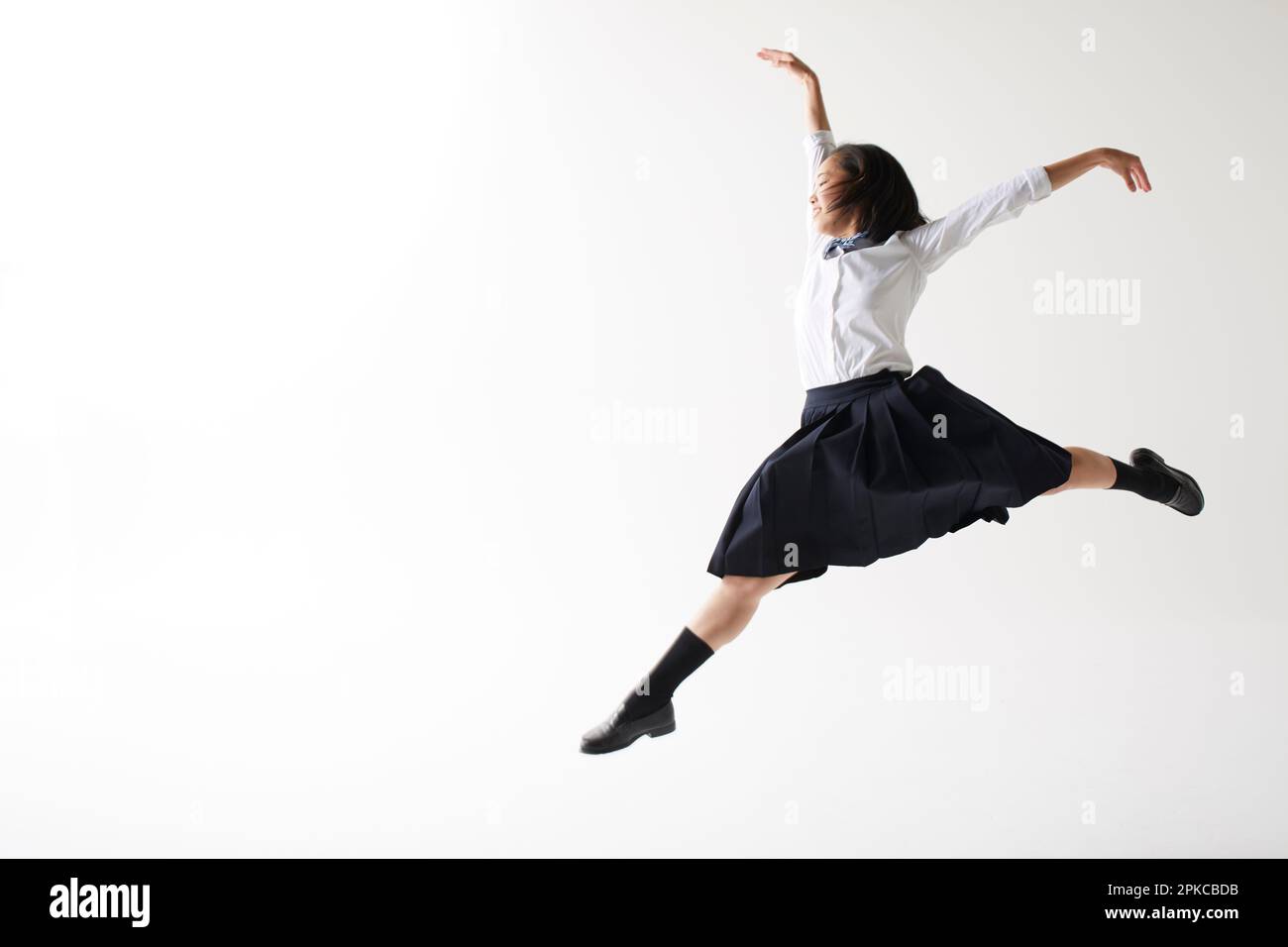 High School Girls Dancing Foto Stock