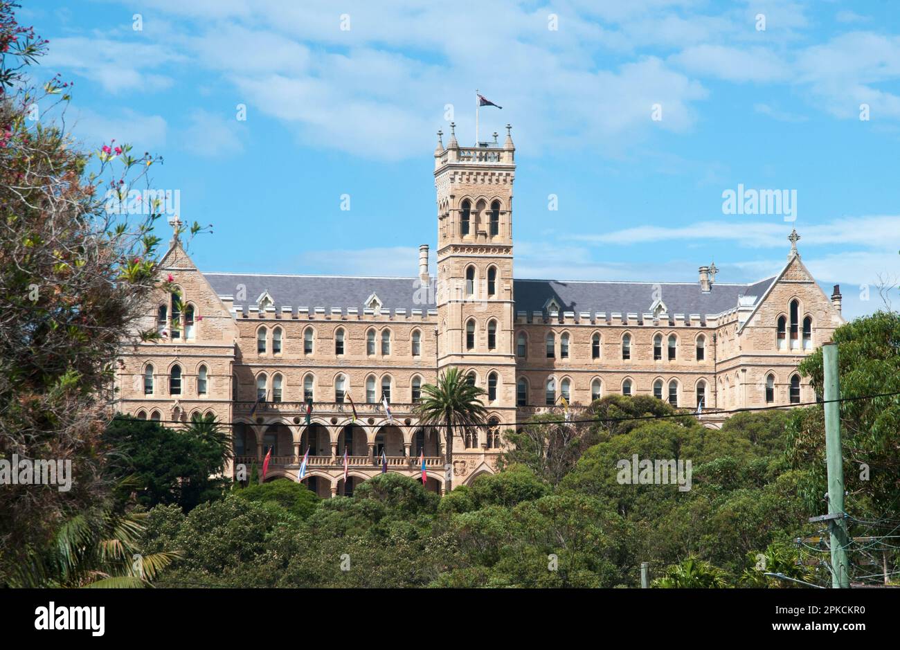 'Manly Castle' del 19th° secolo, ora sede dell'International College of Management, Sydney (ICMS), Australia Foto Stock