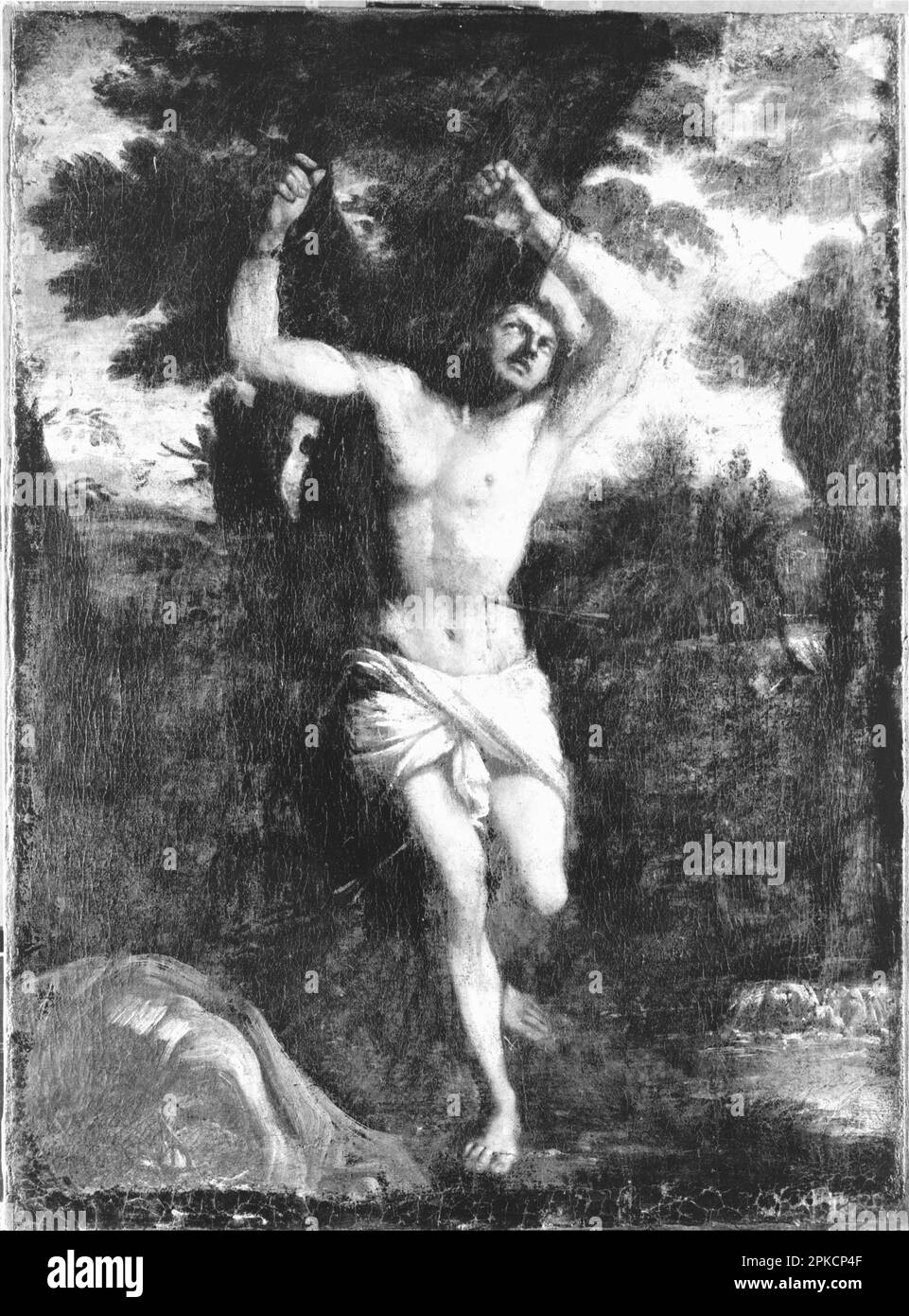 San Sebastiano 17th ° secolo da artista sconosciuto (Roma) Foto Stock