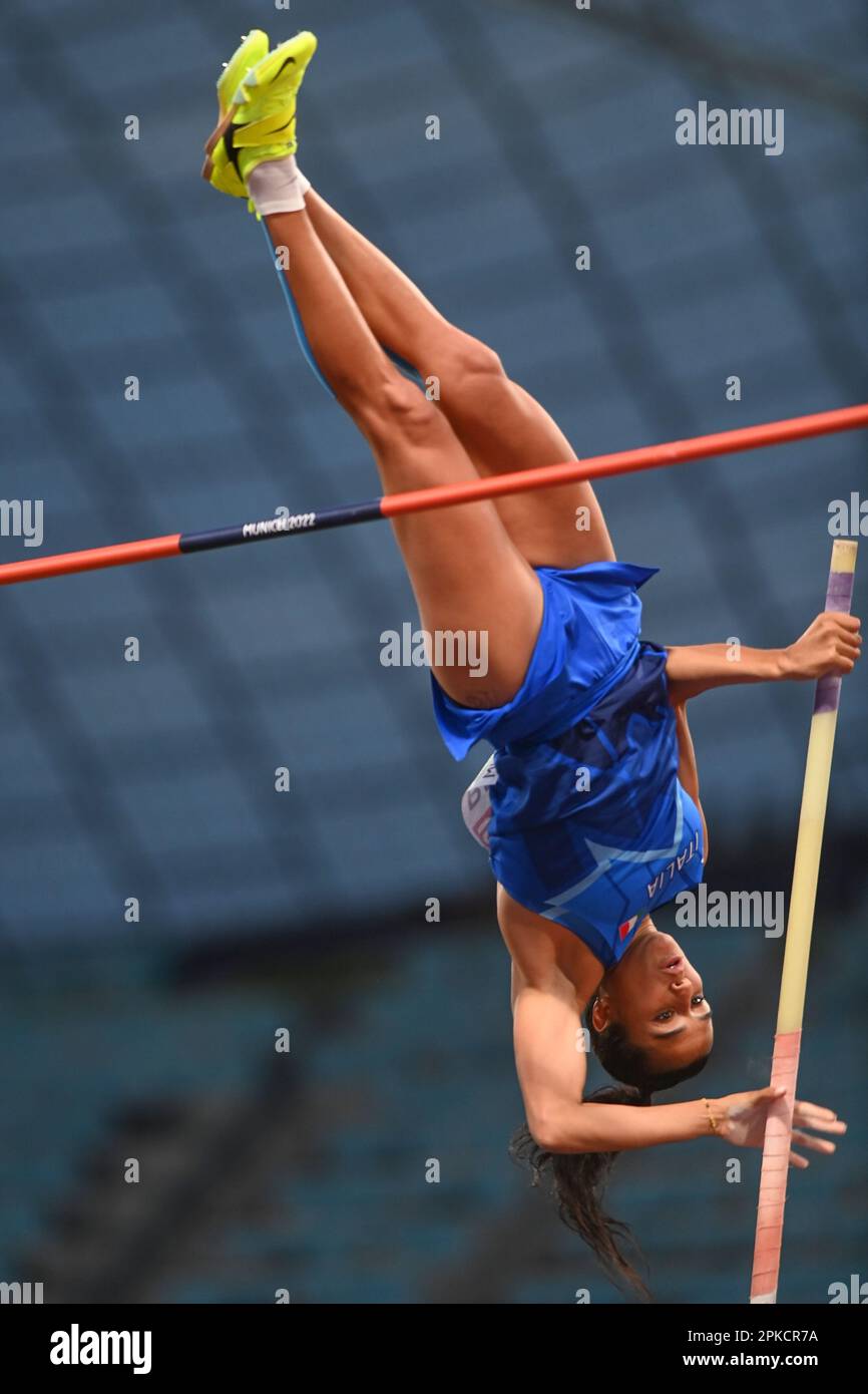 Roberta Bruni (Italia). Pole volta donne. Campionato europeo di Monaco 2022. Foto Stock