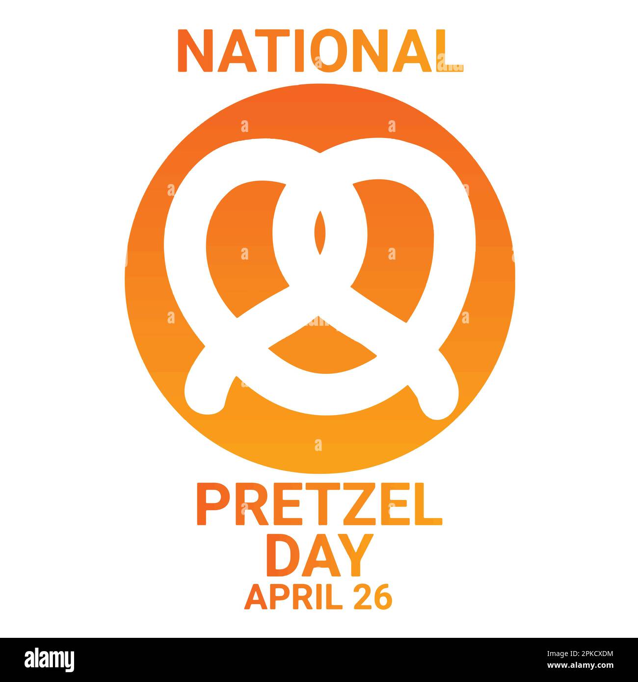 Giornata nazionale del Pretzel. Aprile 26. Concetto di vacanza. Illustrazione vettoriale. Illustrazione Vettoriale