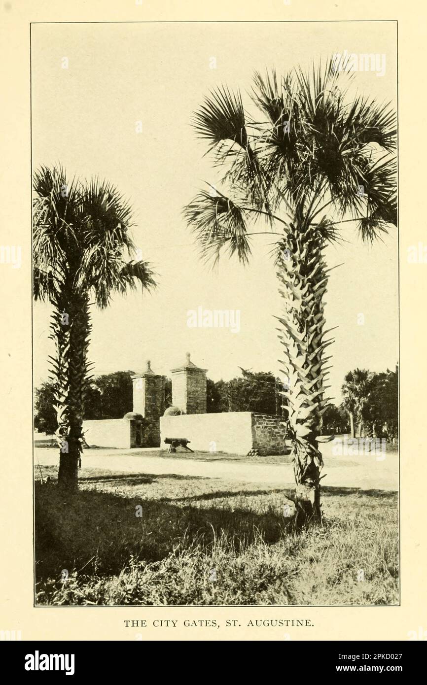 Il City Gates, St. Augustine vintage fotografia dal libro ' Florida, la terra dell'incanto ' di Nevin otto Winter, 1869-1936 Data di pubblicazione 1918 Editore Boston, la Page Company dalla serie ' See America First ' Foto Stock