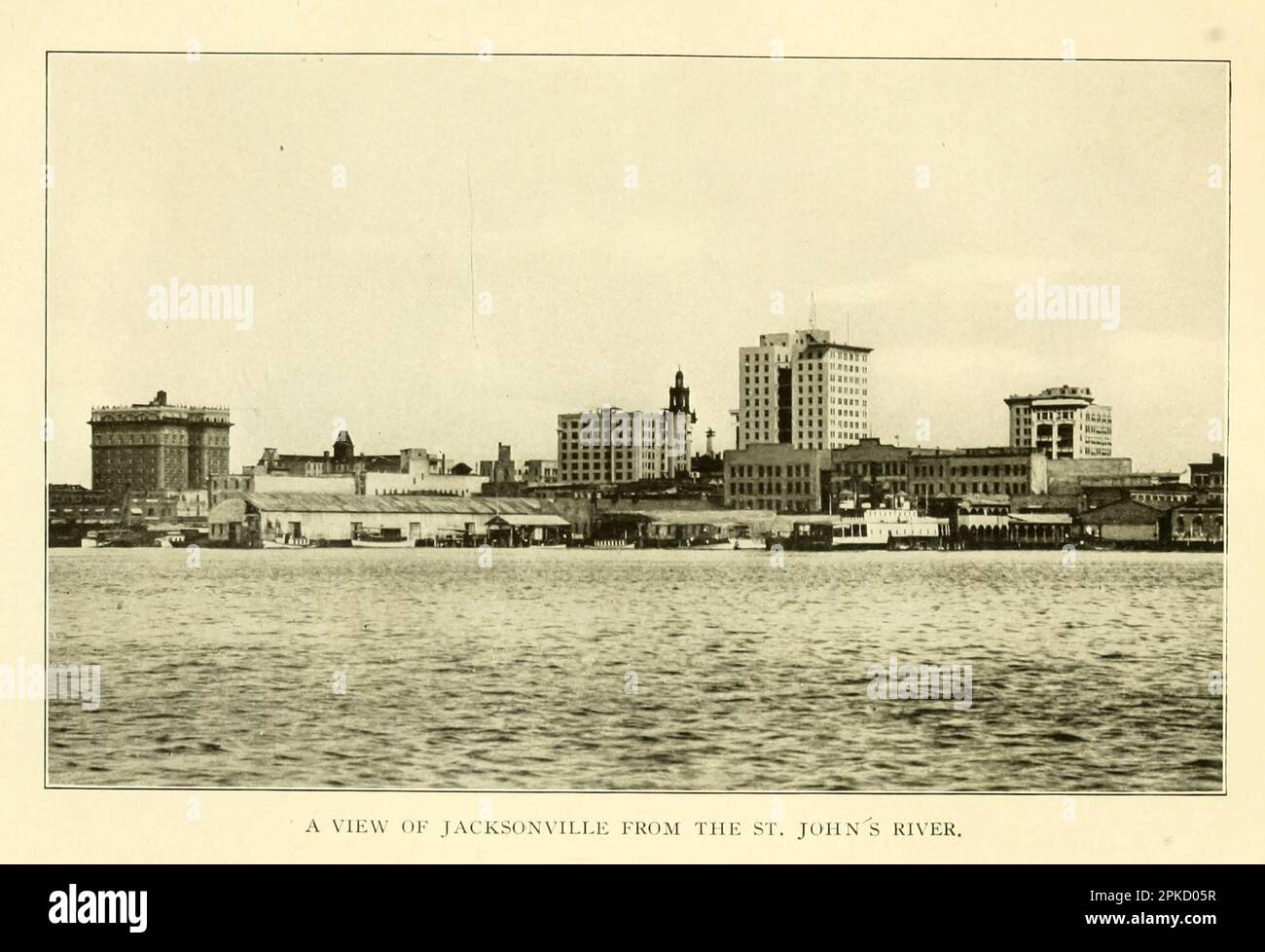 Una vista di Jacksonville dalla St John's River vintage Fotografia dal libro ' Florida, la terra dell'incanto ' di Nevin otto Winter, 1869-1936 Data di pubblicazione 1918 Editore Boston, The Page Company dalla serie ' See America First ' Foto Stock