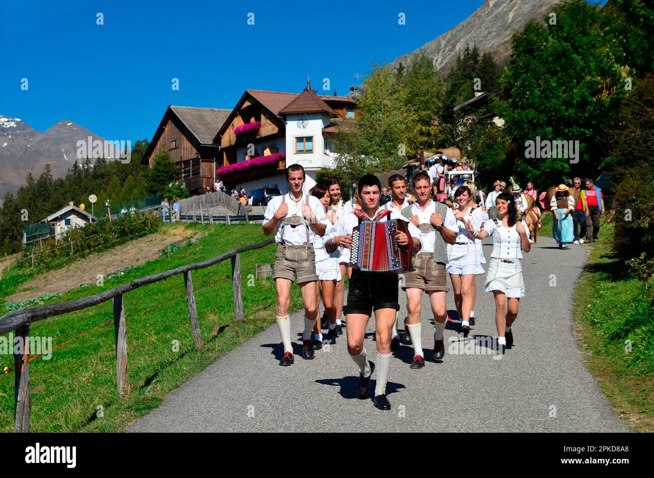 Almfest, Val Pusteria, Meransen, Alto Adige, Italia Foto Stock