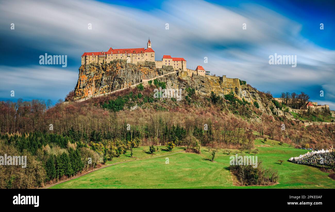 La maestosa Fortezza di Riegersburg: Vista dall'occhio di un uccello: Burg Riegersburg Foto Stock