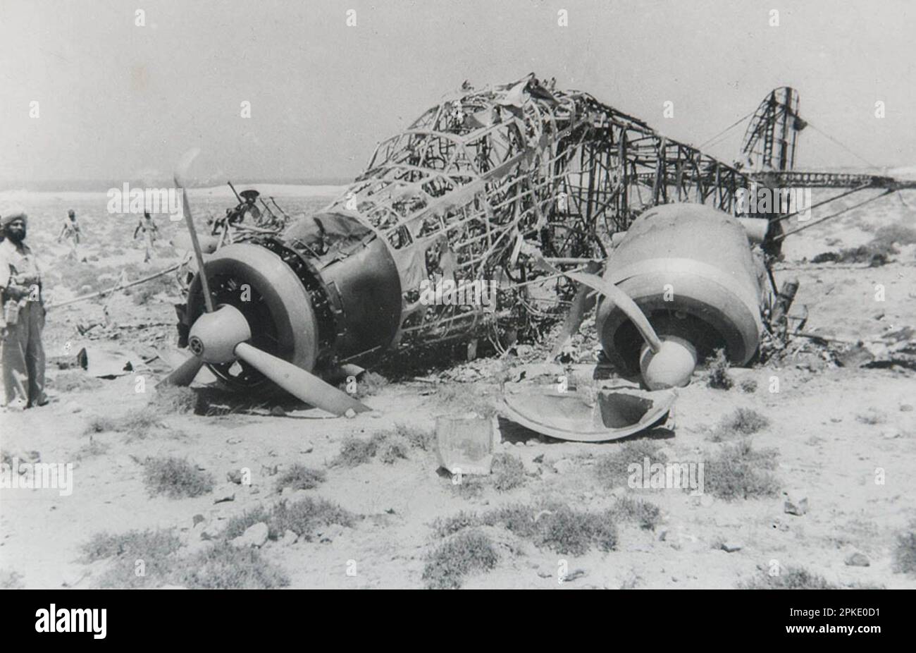 Schiantò Savoia-Marchetti SM.79 - Nord Africa Foto Stock