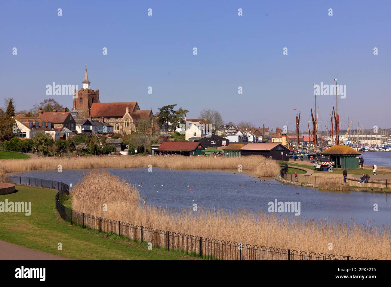 Maldon Promenade Park, Essex, Inghilterra, Regno Unito - Primavera 2023 Foto Stock